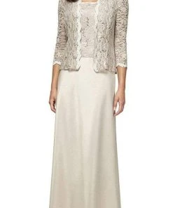 Alex Evenings - 1121198 Lace And Chiffon Dress With Lace Jacket