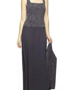 Alex Evenings - 125053 Jacquard Knit Glittered Evening Dress