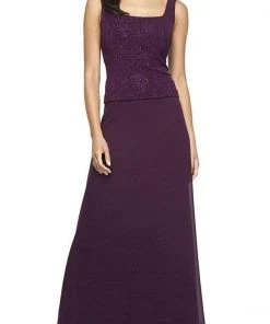 Alex Evenings - 125053 Jacquard Knit Glittered Evening Dress