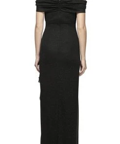 Alex Evenings - 133026 Cold Shoulder Empire Waist Glitter Mesh Dress