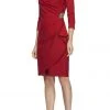 Alex Evenings - 134134 Quarter Sleeves Surplice Bodice Sheath Dress 1 Alex Evenings - 134134 Quarter Sleeves Surplice Bodice Sheath Dress