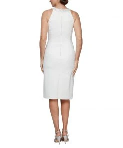 Alex Evenings - 134165 Beaded Halter Neck Fitted Cocktail Dress