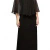 Alex Evenings - 1351319 Beaded Capelet Matte Jersey Dress 2 Alex Evenings - 1351319 Beaded Capelet Matte Jersey Dress