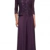 Alex Evenings - 2121198 Lace Quarter Sleeve Jacket Long Gown