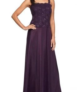 Alex Evenings - 2121198 Lace Quarter Sleeve Jacket Long Gown