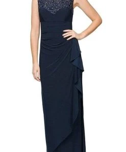 Alex Evenings - 2351423 Embroidered Lace Neckline Matte Jersey Dress 8 Alex Evenings - 2351423 Embroidered Lace Neckline Matte Jersey Dress