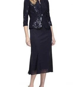 Alex Evenings - 296267 Square Neck Two Piece Sheath Dress