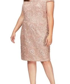 Alex Evenings - 417654 Sequin Cap Sleeve Midi Dress