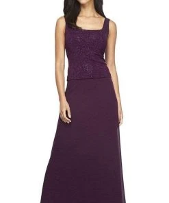 Alex Evenings - 425053 Jacquard Knit Sheath Dress With Jacket