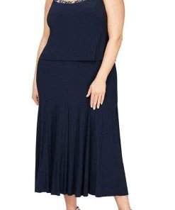 Alex Evenings - 435372 Plus Size Sleeveless A-Line Dress With Jacket