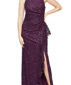 Alex Evenings - 81122434 Laced Draping Long Dress 16 Alex Evenings - 81122434 Laced Draping Long Dress