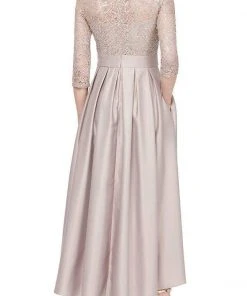 Alex Evenings - 81122468 Lace Illusion Jewel High Low Dress