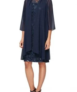 Alex Evenings - 81171013 Sleeveless Embroidered Two Piece Dress