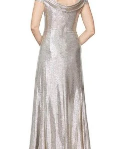Alex Evenings - 8127685 Cap Sleeved Metallic Long Dress