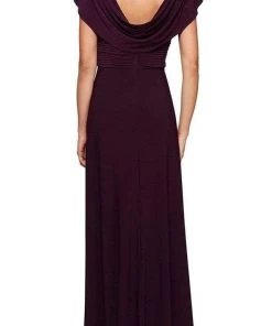 Alex Evenings - 81351491 Cowl Neck A-Line Matte Jersey Dress