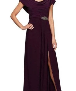 Alex Evenings - 81351491 Cowl Neck A-Line Matte Jersey Dress