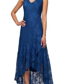 Alex Evenings - 8175734 Laced High Low A-Line Dress