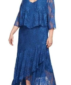 Alex Evenings - 8175734 Laced High Low A-Line Dress