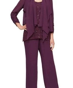 Alex Evenings - 8192002 Chiffon 3 Piece Pantsuit