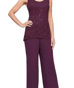 Alex Evenings - 8192002 Chiffon 3 Piece Pantsuit