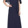 Alex Evenings - 8192003 Asymmetrical Caped Chiffon Dress 1 Alex Evenings - 8192003 Asymmetrical Caped Chiffon Dress