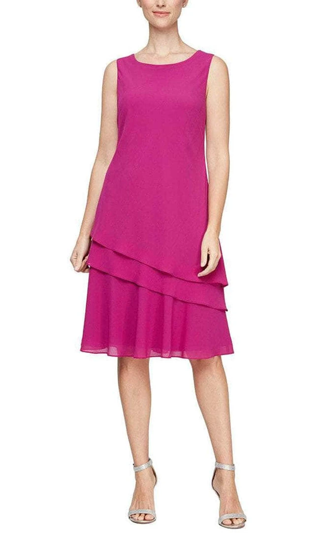 Alex Evenings - 8192005 Chiffon Knee Length 2-Piece Dress 4 Alex Evenings - 8192005 Chiffon Knee Length 2-Piece Dress