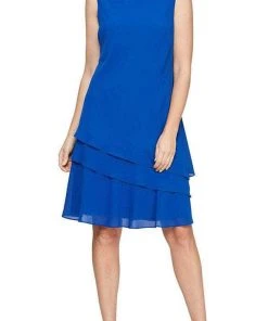 Alex Evenings - 8192005 Chiffon Knee Length 2-Piece Dress 12 Alex Evenings - 8192005 Chiffon Knee Length 2-Piece Dress