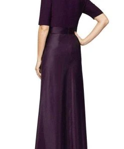 Alex Evenings - 82351533 V-Neck Jersey Long Dress