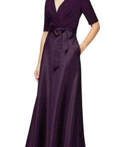 Alex Evenings - 82351533 V-Neck Jersey Long Dress