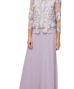 Alex Evenings - 84122422 Lace Jacket A-Line Dress