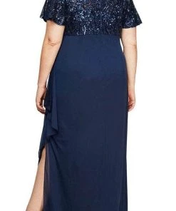 Alex Evenings - 8496771 Empire Short Sleeve Long Dress