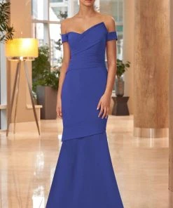 Alexander By Daymor - 1054 Detachable Skirt Off-Shoulder Trumpet Gown 10 Alexander By Daymor - 1054 Detachable Skirt Off-Shoulder Trumpet Gown