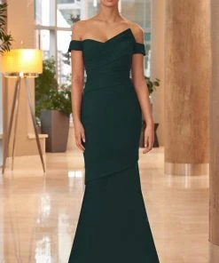 Alexander By Daymor - 1054 Detachable Skirt Off-Shoulder Trumpet Gown 11 Alexander By Daymor - 1054 Detachable Skirt Off-Shoulder Trumpet Gown