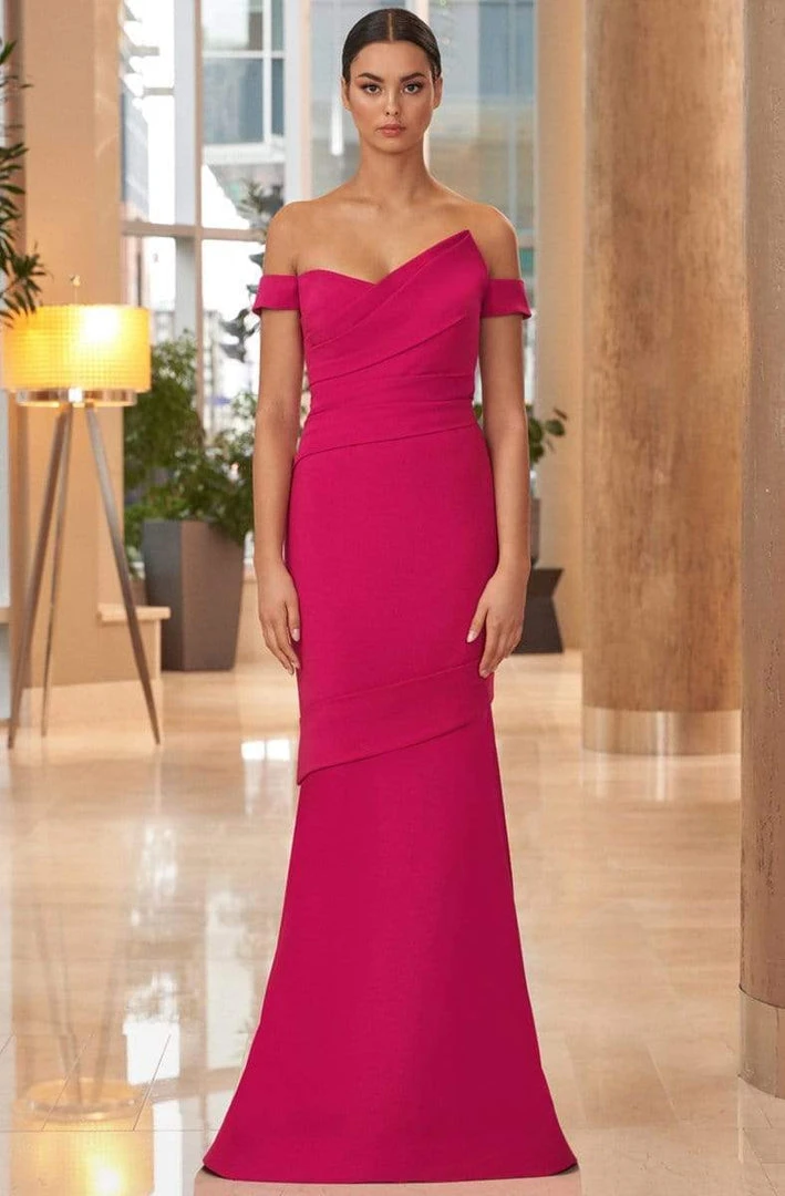Alexander By Daymor - 1054 Detachable Skirt Off-Shoulder Trumpet Gown 3 Alexander By Daymor - 1054 Detachable Skirt Off-Shoulder Trumpet Gown