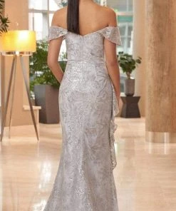 Alexander By Daymor - 1059 Embellished Sweetheart Off-Shoulder Trumpet Gown