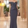 Alexander By Daymor - 1062 Embellished Bodice Off-Shoulder Trumpet Gown 2 Alexander By Daymor - 1062 Embellished Bodice Off-Shoulder Trumpet Gown