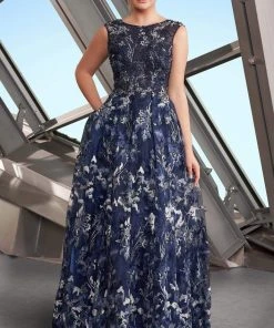 Alexander By Daymor - 1153 Embroidered Bateau A-line Gown