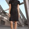 Alexander By Daymor - 1195 Lattice Bateau Neck Sheath Dress