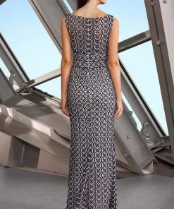 Alexander By Daymor - 1197 Sleeveless Bateau Sheath Dress