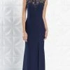 Alexander By Daymor - 1255 Embellished Bateau Trumpet Dress