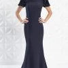 Alexander By Daymor - 1270 Embellished Bateau Long Trumpet Dress