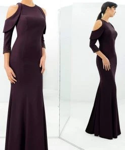 Alexander By Daymor - 1351 Fitted Mermaid Gown With Cold Shoulders 11 Alexander By Daymor - 1351 Fitted Mermaid Gown With Cold Shoulders