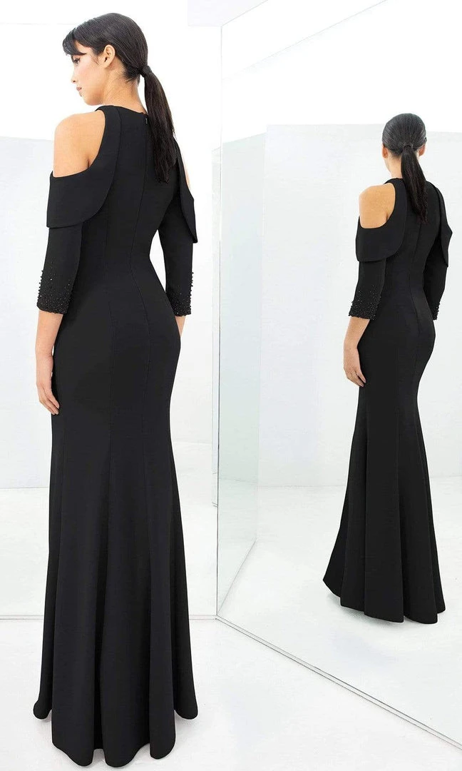 Alexander By Daymor - 1351 Fitted Mermaid Gown With Cold Shoulders 4 Alexander By Daymor - 1351 Fitted Mermaid Gown With Cold Shoulders