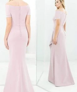 Alexander By Daymor - 1361 Asymmetrical Peplum Mermaid Dress