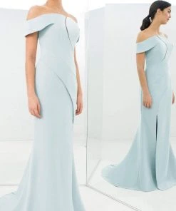 Alexander By Daymor - 1373 Off-Shoulder Front Cutout Mermaid Gown