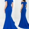 Alexander By Daymor - 1373 Off-Shoulder Front Cutout Mermaid Gown