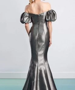 Alexander By Daymor - 1473 Sweetheart Metallic Shiny Gown 9 Alexander By Daymor - 1473 Sweetheart Metallic Shiny Gown