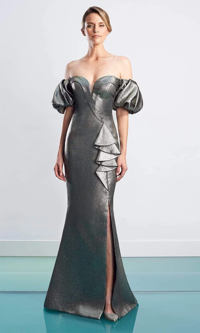 Alexander By Daymor - 1473 Sweetheart Metallic Shiny Gown 4 Alexander By Daymor - 1473 Sweetheart Metallic Shiny Gown