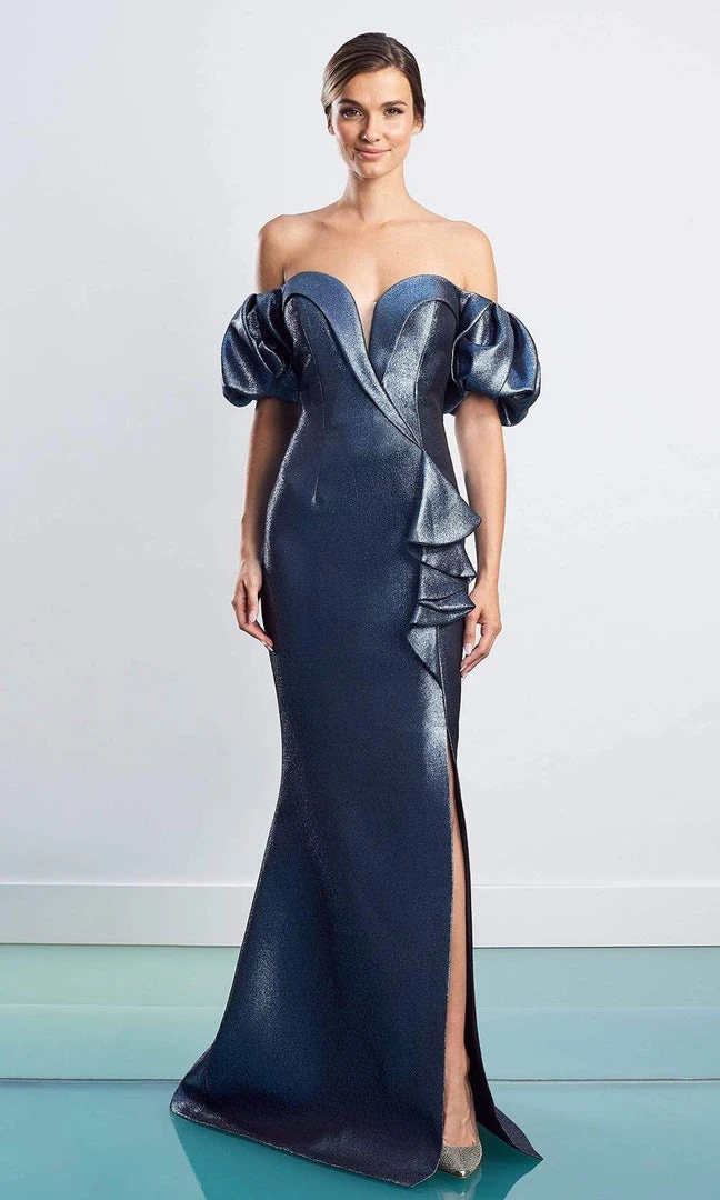 Alexander By Daymor - 1473 Sweetheart Metallic Shiny Gown 7 Alexander By Daymor - 1473 Sweetheart Metallic Shiny Gown