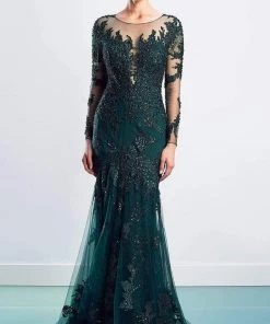 Alexander By Daymor - 1474 Illusion Embellished Tulle Gown 9 Alexander By Daymor - 1474 Illusion Embellished Tulle Gown